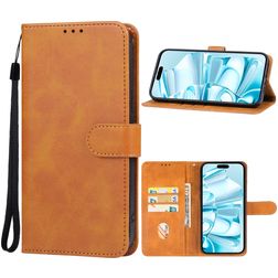 Mobigear Wallet iPhone 16 Hoesje Bookcase Portemonnee - Bruin