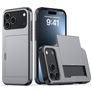 Mobigear Card iPhone 18 Pro Max Hoesje Hardcase Backcover Shockproof met Pasjeshouder - Grijs