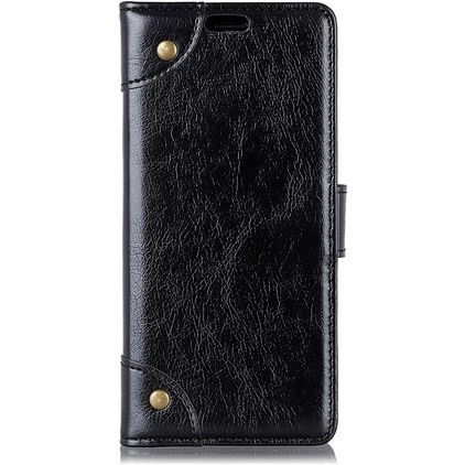 Mobigear Ranch Motorola One Power Hoesje Bookcase Portemonnee - Zwart