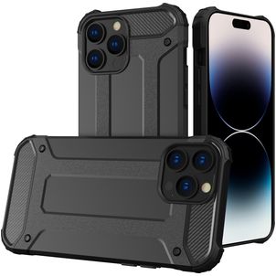 Mobigear Outdoor iPhone 15 Pro Max Hoesje Hardcase Backcover Shockproof - Zwart