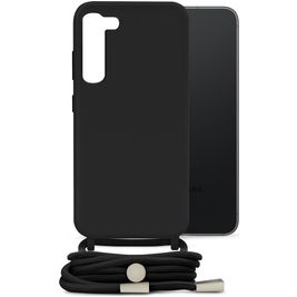 Mobilize Lanyard Gelly Samsung Galaxy S23 Plus Flexibel TPU Hoesje met koord - Zwart