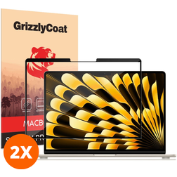 GrizzlyCoat Premium MacBook Air 15 Inch (2023-2026) Screenprotector Folie - Case Friendly (2-Pack)