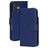 Mobiparts Wallet iPhone 17 MagSafe Hoesje Echt Leer Bookcase Portemonnee - Blauw