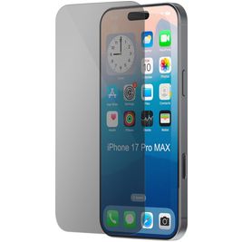 Mobiparts iPhone 17 Pro Max Glazen Screenprotector Privacy - Case Friendly - Zwart