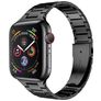 Mobigear Lissabon Stalen Apple Watch Bandje Vouwsluiting - 49/46/45/44 mm - Zwart
