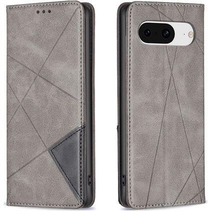 Mobigear Rhombus Slim Google Pixel 8 Hoesje Bookcase - Grijs