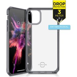 ITSKINS Level 2 HybridFrost iPhone 11 Hoesje Hardcase Backcover Shockproof - Transparant / Zwart