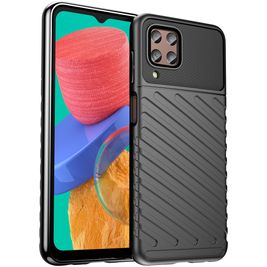 Mobigear Groove Samsung Galaxy M33 Hoesje Flexibel TPU Backcover - Zwart