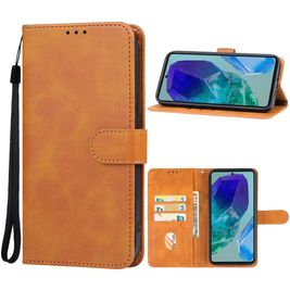 Mobigear Wallet Samsung Galaxy M55 Hoesje Bookcase Portemonnee - Bruin