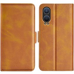 Mobigear Slim Magnet OnePlus Nord CE 4 Lite Hoesje Bookcase Portemonnee - Cognac