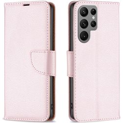 Mobigear Excellent Samsung Galaxy S23 Ultra Hoesje Bookcase Portemonnee - Roségoud