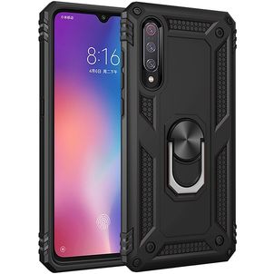 Mobigear Armor Ring Xiaomi Mi 9 Hoesje Hardcase Backcover Shockproof met Ringhouder - Zwart