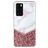 Mobigear Marble Huawei P40 Hoesje Flexibel TPU Backcover - Wit / Roségoud