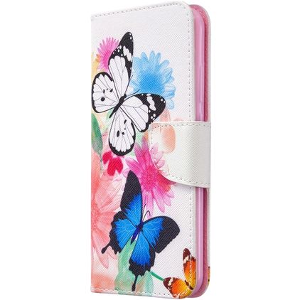 Mobigear Design Huawei P40 Lite E Hoesje Bookcase Portemonnee - Vlinder