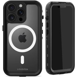 Mobilize Waterproof iPhone 16 Pro Waterdicht MagSafe Hoesje Hardcase Backcover - Zwart