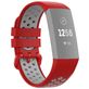 Mobigear Sport Plus Buckle Siliconen Fitbit Charge 4 Bandje Gespsluiting - Rood / Grijs