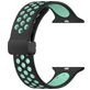 Mobigear Sport Plus Mag Siliconen Apple Watch Bandje Magneetsluiting - 49/46/45/44 mm - Zwart / Turquoise