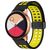 Mobigear Sport Plus Mag Siliconen Smartwatch Bandje Magneetsluiting - Universeel 20 mm aansluiting - Zwart / Geel