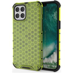 Mobigear Honeycomb iPhone 12 Pro Max Hoesje Hardcase Backcover Shockproof - Groen