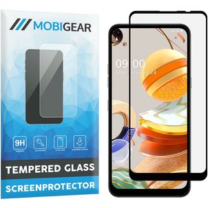 Mobigear Premium LG K61 Glazen Screenprotector - Case Friendly - Zwart