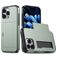 Mobigear Card iPhone 16 Pro Max Hoesje Hardcase Backcover Shockproof met Pasjeshouder - Groen