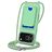 Mobigear Lanyard Card iPhone 17 Pro Siliconen Hoesje met koord en Pasjeshouder - Groen