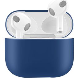 Mobigear Colors Apple AirPods 3 Hoesje Flexibel Siliconen - Donkerblauw