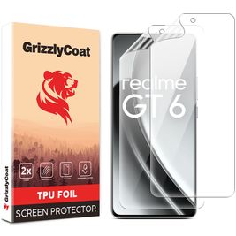 GrizzlyCoat Realme GT 6 Hydrogel TPU Screenprotector - Case Friendly (2-Pack)