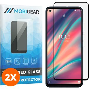 Mobigear Premium Wiko View 5 Plus Glazen Screenprotector - Case Friendly - Zwart (2-Pack)