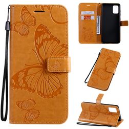 Mobigear Butterfly Samsung Galaxy A71 Hoesje Bookcase Portemonnee - Cognac