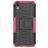 Mobigear Tire HONOR 8S Hoesje Hardcase Backcover Shockproof met Standaard - Zwart / Roze