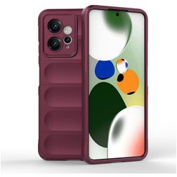 Mobigear Bumpy Xiaomi Redmi Note 12 Hoesje Flexibel TPU Backcover - Bordeaux Rood