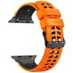 Mobigear Aero Armor Siliconen Apple Watch Bandje Gespsluiting - 49/46/45/44 mm - Oranje / Zwart