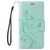 Mobigear Flowers iPhone 7 Hoesje Bookcase Portemonnee - Turquoise