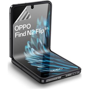 Mobigear OPPO Find N2 Flip Glazen Screenprotector - Case Friendly - Zwart