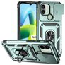 Mobigear Armor Ring Cam Slide Xiaomi Redmi A1 4G Hoesje Hardcase Backcover Shockproof met Ringhouder en Camera Slider - Groen