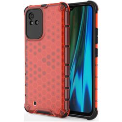 Mobigear Honeycomb Realme Narzo 50 4G Hoesje Hardcase Backcover Shockproof - Rood