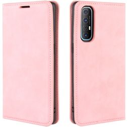 Mobigear Retro Slim OPPO Reno 3 Pro Hoesje Bookcase Portemonnee - Roze