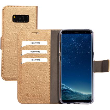Mobiparts Saffiano Wallet Samsung Galaxy S8 Hoesje Bookcase Portemonnee - Copper