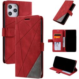 Mobigear Rhombus iPhone 12 Pro Max Hoesje Bookcase Portemonnee - Rood