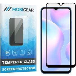 Mobigear Premium Xiaomi Redmi 9A Glazen Screenprotector - Case Friendly - Zwart
