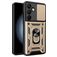 Mobigear Armor Ring Cam Slide Samsung Galaxy S24 FE Hoesje Hardcase Backcover Shockproof met Ringhouder en Camera Slider - Goud