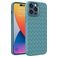 Mobigear Woven iPhone 14 Pro Hoesje Flexibel TPU Backcover - Blauw