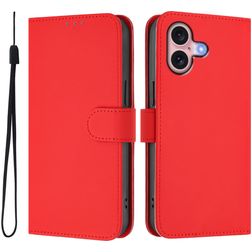 Mobigear Urban Wallet iPhone 16 Hoesje Bookcase Portemonnee - Rood
