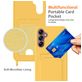 Mobigear Lanyard Card Samsung Galaxy A16 Siliconen Hoesje met koord en Pasjeshouder - Geel