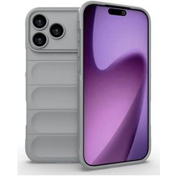 Mobigear Bumpy iPhone 18 Pro Max Hoesje Flexibel TPU Backcover - Grijs