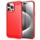 Mobigear Brushed Slim iPhone 16 Pro Max Hoesje Flexibel TPU Backcover - Rood