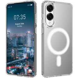 Mobigear Shockproof Doorzichtig Samsung Galaxy S25 Edge MagSafe Hoesje Hardcase Backcover - Transparant