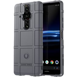 Mobigear Rugged Shield Sony Xperia Pro-I Hoesje Flexibel TPU Backcover Shockproof - Grijs