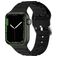 Mobigear Bumpy Siliconen Apple Watch Bandje Gespsluiting - 49/46/45/44 mm - Zwart